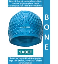 #Bone Su Sızdırmaz Esnek Yumuşak Silikon Havuz Deniz Yüzme Kulağa Su Geçirmez Büyük Beden Saç Bonesi