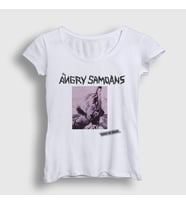 Presmono Kadın Beyaz Inside My Brain The Angry Samoans T-Shirt 532471tt (Beyaz)