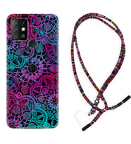 INFINIX Hot 8 9 10 11S Hot 10 Play 10T Kılıf Boyun Asklı Rasta Silikon Colurful Mandala 1667