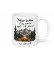 Kamp Sever İçin Özel Tasarım Seramik Baskılı Kupa Bardak Doğa Hediyesi