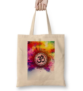 Ohm Om Symbol 01 Bez Çanta Uzun Saplı