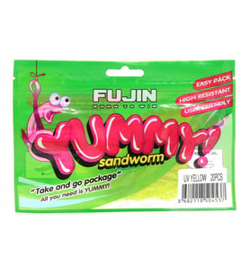 Fujin Yummy Sandworm 7Cm Silikon Yem UV Yellow
