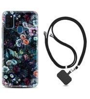 Samsung M21 M22 M23 M30 M31S M32 Kılıf Boyun Askılı Silikon Great Flowers 1304