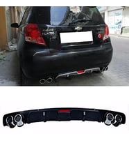 Chevrolet Kalos Siyah Difüzör 4 Krom Egzoz Görünümlü Difizör Arka Ek Body Kit