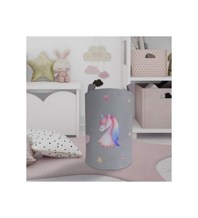MEKTA HOME BEBEK VE ÇOCUK ODASI Unicorn ve Seksek Desenli Oyuncak Sepeti