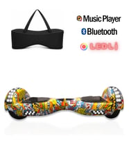 CityMate Elektrikli Kaykay Full Ledli Hoverboard Bluetooth Hoparlörlü 6.5 Inch Çanta Hediyeli D25