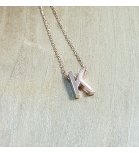 Mini Harf Gümüş Kolye