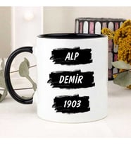 Siyah Beyaz Taraftar Kupa Bardak