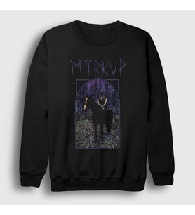 Presmono Unisex Siyah Juniper Metal Myrkur Sweatshirt 538661tt
