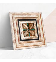 Fas Desenli Vintage Taş Duvar Tablosu - Çerçeveli Taş Tablo - Dekoratif Duvar Sanatı - Modern Ev ve Ofis Duvar Dekoru T1-36