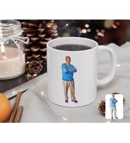 BK Gift Kişiye Özel Tam Boy Büyükbaba Karikatürlü Beyaz Kupa Bardak-1