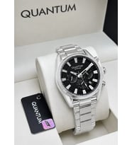 Quantum 24 Ay Garantili Çelik Kordon Safir Cam 10ATM Su Geçirmezlik Çelik Kordon Erkek Kol Saati