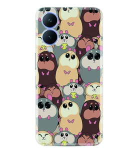 Vivo Y17S Kılıf Silikon Desen Özel Seri Sevimli Hayvanlar 1730