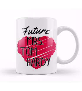 Future Mrs Tom Hardy Love Heart Kupa Bardak Porselen