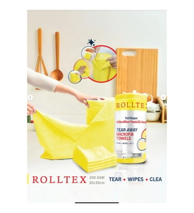 Rolltex Yırt Kopar %100 Mikrofiber Temizlik Bezi 30X30CM 20'li Yeşil Renk