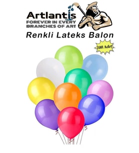 Balon Renkli Lateks 100 Adet Renkli Balon 10'' Canlı Renkler Parti Doğum Günü Süsleme Malzemeleri Balon 26 cm