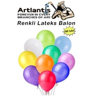 Balon Renkli Lateks 100 Adet Renkli Balon 10'' Canlı Renkler Parti Doğum Günü Süsleme Malzemeleri Balon 26 cm