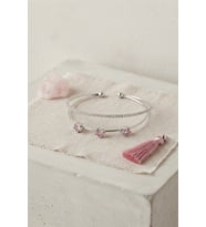 Pembe Yıldız Model Gold Renk Zirkon Taşlı Pirinç Bileklik