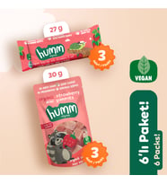 Organik Vegan Çilekli Atıştırmalık Paketi - 6 adet (2 çeşit)