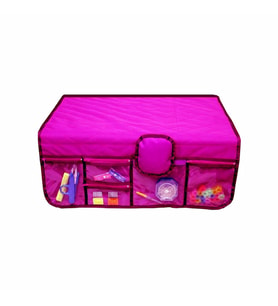 Dikiş Makinası Altlığı Organizer İğne Makas Masura Aksesuar Seti (Fuşya)