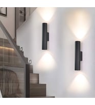 MYLİGHTS  MODERN SPOR  CİFT  YÖNLÜ LED APLİK  GÜN IŞIĞI LED DAHİLDİR (Siyah)