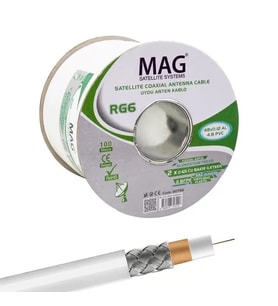 Mag Rg59 Fa Mini Dual Bitişik Kablo 100 Metre