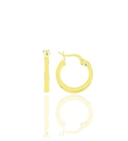 Gümüş altın yaldızlı balta kilit 17 mm halka küpe SGTL11257GOLD