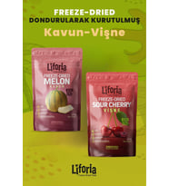 2’li Dondurularak Kurutulmuş Kuru Meyve - Sağlıklı Atıştırmalık - Kavun Ve Vişne Kurusu Freeze Dried