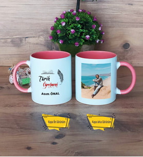 Tarih Öğretmeni Kupa Bardak Pembe Fotoğraflı Öğretmenler Günü Hediyesi