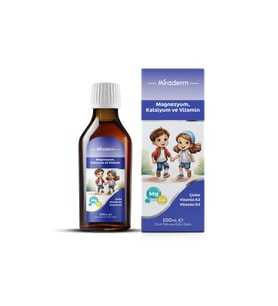 Miraderm Magnezyum Kalsiyum ve Vitamin Kids Şurup 100 ml