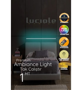 Şerit LED Led abajur ışık uzaktan kumandalı RGB 4 animasyon 16 renk