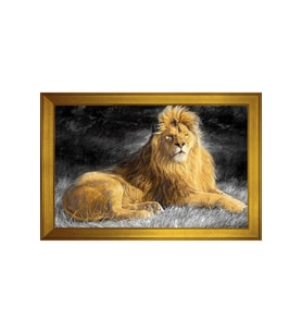 Hayvanlar Temalı Kanvas Tablo 50 x 70 cm Gold Çerçeve
