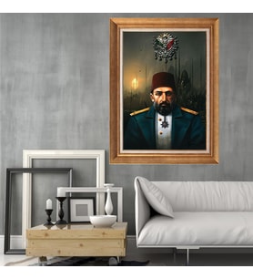 Altın Paspartulu Çerçeveli Tablo C108 (Gold)