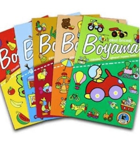 Okul Öncesi Boyama - Etkinlikli Eğlenceli Dev Boyama Kitabı (5 Takım)