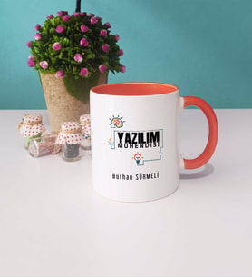 Yazılım Mühendisi Kupa Bardak Turuncu