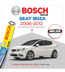 Bosch Rear Arka Silecek Seat ibiza 2006 - 2011 ile uyumlu (Siyah)