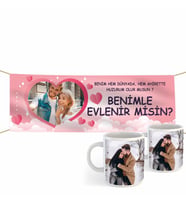 Evlilik Teklifi Kumaş Pankart -24-