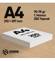 İnformal Fotokopi Kağıdı Premium Kalite A4 250 Yaprak 1. Hamur