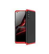 Realme 7 Pro Uyumlu Kılıf Zore Ays Kapak (Siyah-Kırmızı)