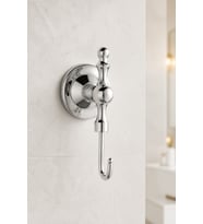 Pirinç Materyal Gümüş Krom Retro Banyo Havluluk