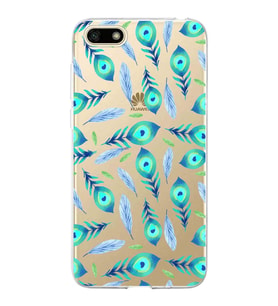 PrintiFy Huawei Y5 2018 ile Uyumlu 1mm Slim Fit Nazar Boncuğu 3 Baskılı Şeffaf  Kılıf