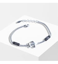 Deniz Çapalı Siyah Silver Çelik Erkek Bileklik