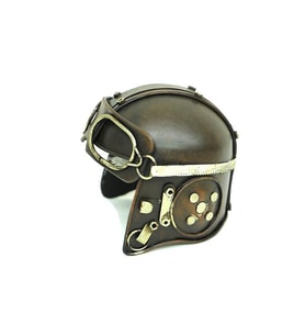 Dekoratif Metal Pilot Kaskı Biblo Vintage Dekoratif Hediyelik