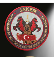 JAKEM Jandarma At Köpek Eğitim Merkezi 3D Kol Arması, Yeni Model Tip Cırtlı, Standart Ölçü, (Çok Renkli)