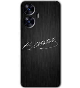 Realme C55 Kılıf HD Desen Baskılı Kılıf - İmza Atatürk