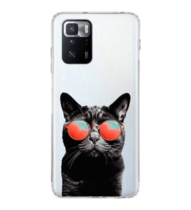 PrintiFy Xiaomi Poco X3 GT ile Uyumlu 1mm Slim Fit Kedi 3 050d Baskılı Şeffaf  Kılıf