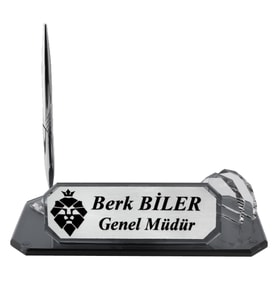 Kişiye Özel Tasarım Firma Logolu Kristal İsimlik