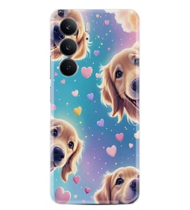 Realme C75 Kılıf Boutique Baskılı Resimli Kalp ve Köpek Pcode -034