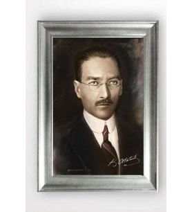 Gümüş Çerçeveli Atatürk Tablo a738
