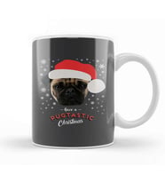 Have A Pugtastic Christmas Pug Dog Kupa Bardak Porselen